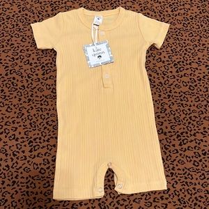 Kate Quinn NWT 12-18 Yellow Jojoba Cotton Shortie Union Suit
